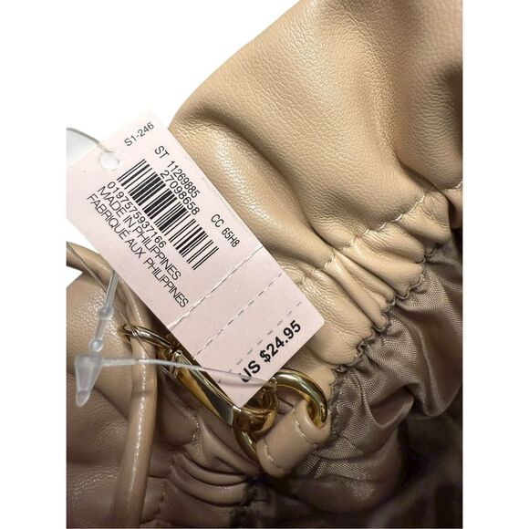 Victoria’s Secret Bare Cinched Top Carryall Bucket Bag Beige NEW - Picture 5 of 5